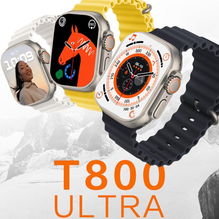 T800 Ultra Smartwatch Wireless Charging Bluetooth Call Watch For Men WOmen IP67 Waterproof Heart Rate Sleep Monitoring Smart Watch 1.99" HD Screen - Smart Watch