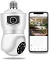 2MP+2MP V380 PRO Dual Camera for Indoor Light Bulb Security Camera 360 Degree WiFi Security Cameras Night Vision 10x Hybrid Zoom for E27 Socket. 