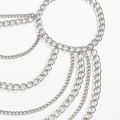 Harness Heavy Metal Body Jewelry For Women One Shoulder Chian Necklace Beach Bikinis bodychain y2k Party Grungy Accessories.