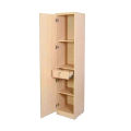 Furnisha One Door Biege Lamented Board Almirah With Locker Drawer.