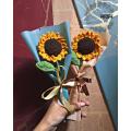 Handmade beautiful crochet sunflower bouquet.