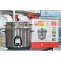 Kiam Rice Cooker 2.8 Ltr - Double pot (SS & Non Stick Pot)- SJBS-8704. 