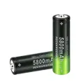 skywolfeye 18650 lithium battery 5800mAh 3.7-4.2V lithium battery rechargeable strong light flashlight. 