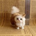 Realistic Cat Plush Toys Lifelike Fur Furry Stuffed Cat Dolls Simulation Kitten Models Animals Birthday Christmas Gift For Child Luhuai CVC. 