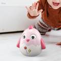 Musical Doll Toy Chicken Wobble Toy, Smooth Edges, Montessori Chick Tumbler Toy, Crawling Time Wobbling for Newborn Babies Infants 0 3 6 9 12 Month. 