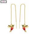 Unique Little Bird Drop Long Hanging Hummingbird Earrings For Women.