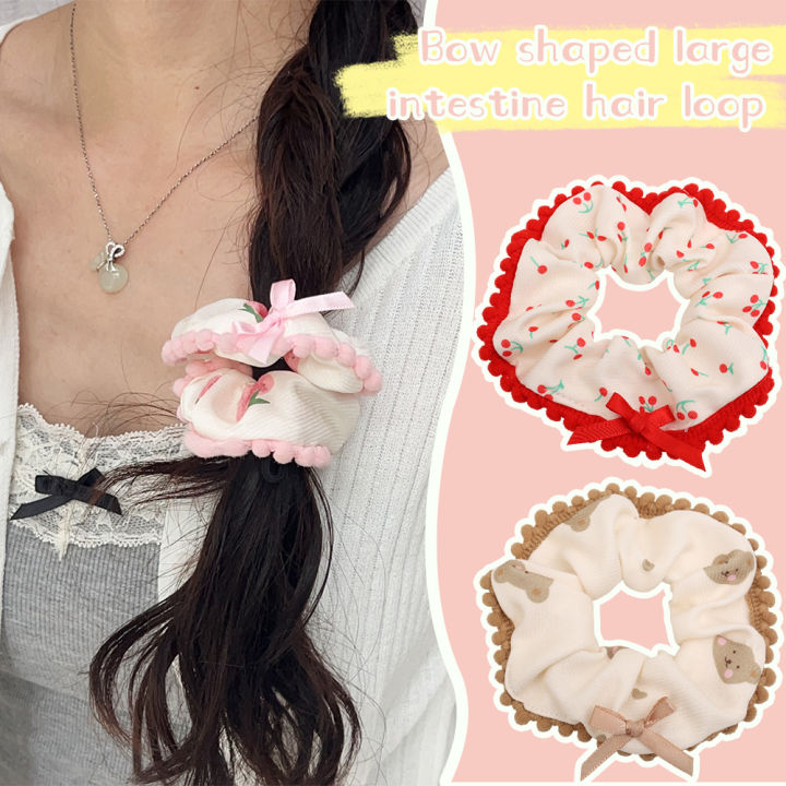 1/4Pcs Sweet Cute Hair Scrunchies Fashion Simple Basic Elastic Hair Bands Ponytail Holder Elegance Scrunchie Hair Tie For Girl Women