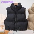Women Zipper Closure Jacket Stylish Winter Vest for Women Warm Sleeveless Coat with Stand-up Collar Zipper Closure Perfect for Outdoor Activities Available in Various Colors Women Lightweight Vest.