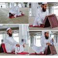 Muslim Prayer Mat Fold Backrest Janamaz Chair 2 in 1. 