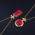 Anime Saga of Tanya the Evil Necklace Tanya Von Degurechaff Red Crystal Cross Pendant Necklac For Women Men Couples Jewelry. 