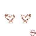 SCute Heart Earrings For Women Simple Gold Color Tiny Stud Earring Jewelry Engagement.