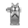 2-Pack V-Type Stainless Steel Pulley Block Mute Bearings Groove Sliding Roller Track Wheel.