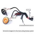 Universal Motorcycle Car Horn Relay 80A Waterproof Wiring Harness Relay Kit Compatible (Horn Not Included). 