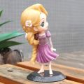 Disney Princess Figure Rapunzel Princess 14cm PVC Q Posket Tangled Rapunzel Doll Cake Wedding Decoration Children Toys Gifts. 