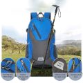 40L Outdoor Bag Large-capacity Polyester Casual Backpack with Reflective Tape Men Women Durable Convenient for Hiking Traveling.