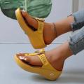 Summer Sandals Women 2024 Big Size Platform Sandals Wedges Flip Flops Comfortable Slippers Ladies Non-Slip Open Toe Beach Shoes Superman.