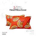 1pair Printed Head Pillow Cover_Cotton, Unique Design, Variant Prints_18"x28" Inches. 