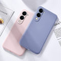 Olige For VIVO Y04 Liquid Silicone Macaron Candy Color TPU Falling and shockproof Soft Phone Case Shell Protector Back Cover. 