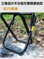 Camp Chair Folding Backrest Chair Outdoor Barbecue Ultralight Portable Fishing Stool Thickened Queuing Camp Chair. 