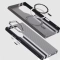 LUXO Life Luxury Carbon Fiber Magsafe Reflective Case for Samsung Galaxy S23 Ultra, S24 Ultra, S25 Ultra, Magsafe hard IC case Shockproof Heat Dissipation Shell.