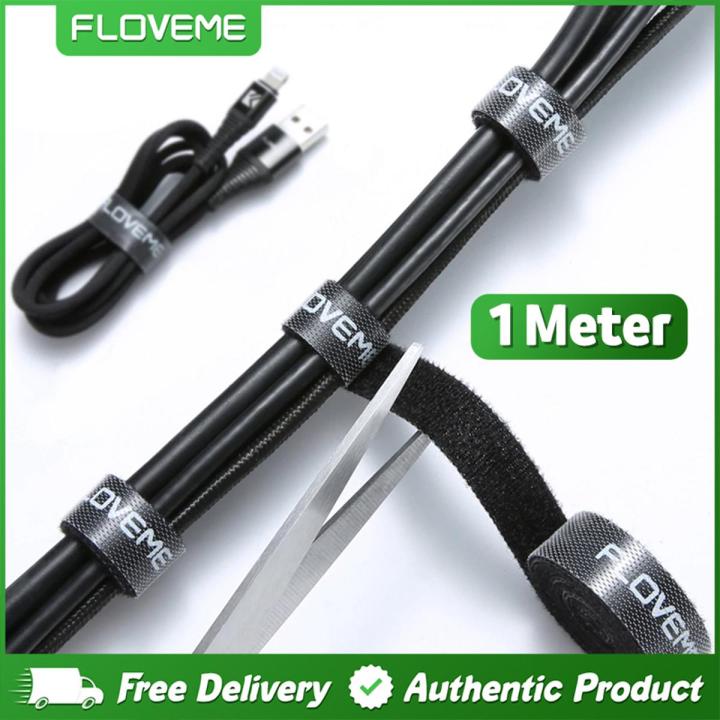 FLOVEME%201%20Meter%20Cable%20Organizer%20Wire%20Winder%20Cable%20Management%20Tool%20Cable%20Protector%20Cable%20Tie%20Cable%20Clip%20Cable%20Holder%20Cable%20Winder%20Cable%20Ties%20Velcro%20Strap%20Reusable%20Velcro%20Free%20To%20Cut%20Velcro%20Cable%20Organizer%20Tape%20Black%20Color%20-%20Image%202