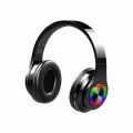 Wireless Headset T6 TWS Universal Over Ear Headphone Dual Earbuds Bass 3D Stereo Sport Bluetooth Headset Foldable with RGB Game Colorful Breathing Lights. 