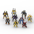 Original Design Mech Warrior Building Blocks MOC small mecha exoskeleton For Armor Robots Anime Figure Model Toys KankongAgu.