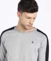 Ash Color Men Full Sleeve Solid Sweatshirt. 