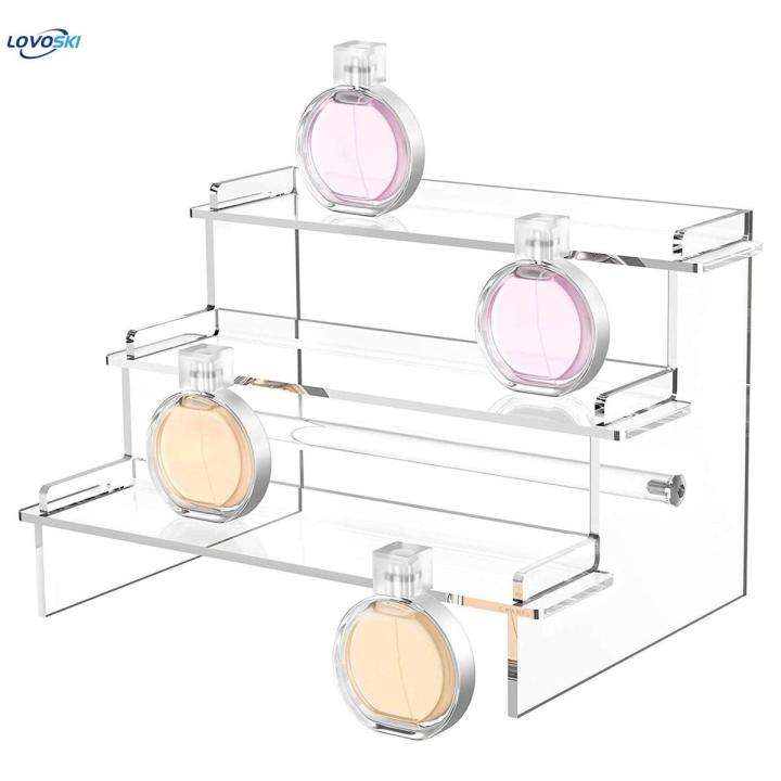 3 Tier Acrylic Display Riser Jewelry Display Riser Shelf for Toys Candies