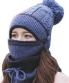 3 in1 Women's Cold Weather Sets Womens Winter Scarf Set with Filter, Hat Cap. 