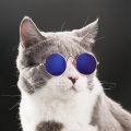 Vintage Round-Cat Sunglasses-Reflection Eye wear glasses-For Small Dog Cat Pet-Photos Props Accessories. 