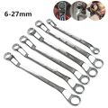 Multifunctional 45-Degree Double Box End Wrench Chrome Steel Metric Box Wrench Offset Handle 6-27mm Torx Spanner Hand Manual Tools. 