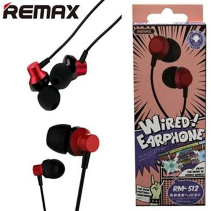 REMAX RM 512 High Performance Wired In Ear Earphone Stereo with Mic, 3 ...