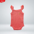 Infant and Toddler Girl Baby Sleeveless Cotton Romper Bodysuit From Levin.