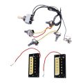 Practical Product 2pcs Zebra Faced Humbucker Double Coil Pickups Electric Guitar & 1pcs Guitar Wiring Harness Prewired 2 Volumes 2 Tones 4-500K Pots For LP Guitar. 