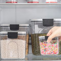 GC Baking Storage Set With Hinge Lids, Measurement Markers Clear Baking Containers, Airtight Flip Over Kitchen Storage Box For Pantry, Kitchen Dry Food.
