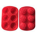 （New）6 Cavity Roe Flower hape ilicone Cookie Bakeware Pan Tray Muffin Cake Mold. 