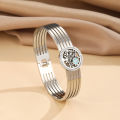 Jewelry Bracelets 18K Gold Plated Solid Stainless Steel Diamond Bracelets Bangles Jewelry Luxury Chunky Women Wholesale Di. 