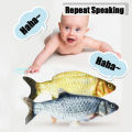 Simulation Electric Fish for Baby Repeat Speaking LED Light Happy Music for Baby to Play Tapping Fish Toy Mobile Moving Fish Toy.