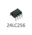 24LC256P 24LC256 Serial CMOS EEPROM 256KB 32Kx8 Microchip Serial EEPROM IC DIP-8 Package I2C Bus IC.