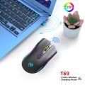 HXSJ Mouse T69 2.4G Wireless Mechanical Mouse RGB Gaming Mouse Ergonomic 650mAh 7 Programmable Buttons 4800DPI Mice for Gaming. 