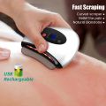 Electric Guasha Massager Hot Compress Massager Stone Heating Vibration Scraping Neck Face Eye Skin Lifting Removal Wrinkle Tool. 