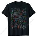 Funny Math Teacher Gift Idea Mathematics Formulas Sheet T-Shirt T Shirt Brand Normal Cotton Mens Tops T Shirt Printed On. 