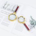 HD handheld high-power magnifying glass 10x spotlight ignition reading magnifier for children, students, and the elderly.