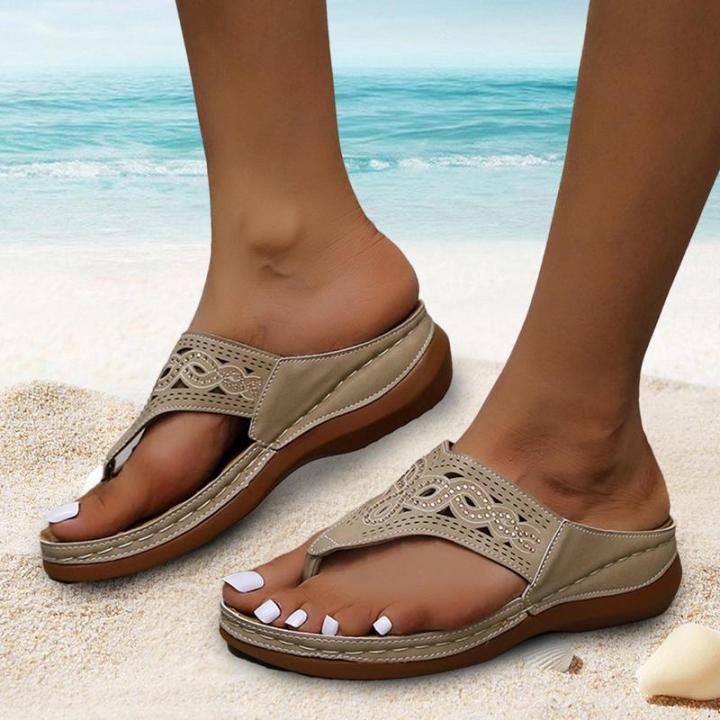 Womens%20Orthopedic%20Sandals%20Orthopedic%20Flip-Flops%20With%20Arch%20Support%20Thick%20Sole%20Slippers%20Non-Slip%20For%20Daily%20Wear%20Beach%20-%20Image%204