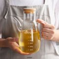 500ml High Borosilicate Glass Oiler Leak-Proof Oil Pot Home Kitchen Oil Bottle With Scale Suitable For Oil Liquid Vinegar. 