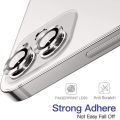 For Apple iPhone 12 White Camera Protector WSKEN Metal Ring Tempered Glass Camera Lens Protector. 