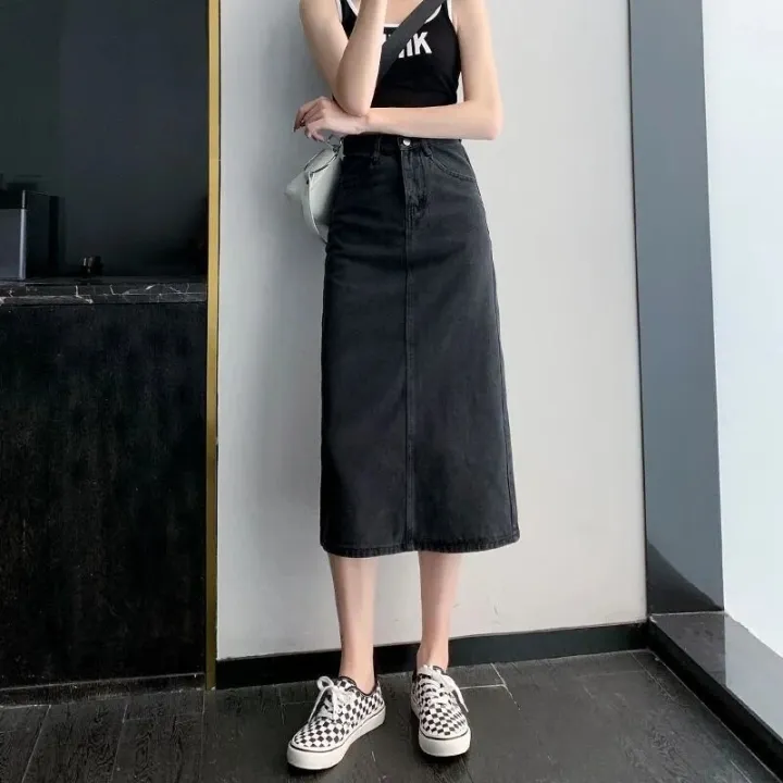 Fashion%20Denim%20Long%20Y2k%20Vintage%20High%20Waist%20Split%20Midi%20Jeans%20Skirt%202023%20Summer%20Women's%20Clothing%20Korea%20Stylish%20-%20Image%204