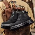 Martin Boots Men's Fall/Winter 2024 British Style High-Top Couple Rhubarb Boots Desert Workwear Vintage Ankle Boots Biker Boots. 