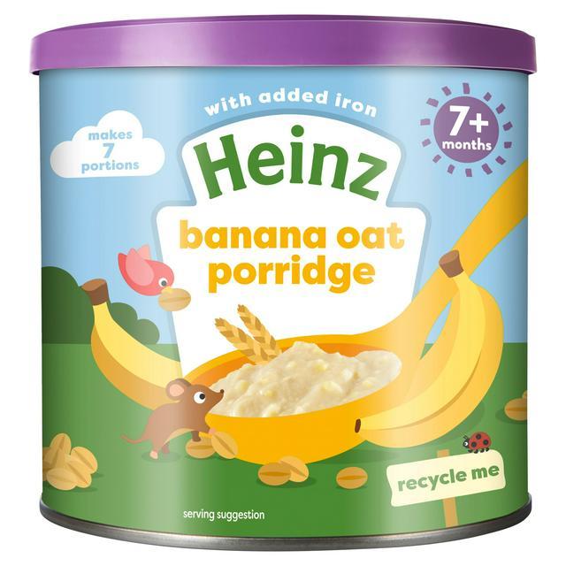 Heinz Banana Oat Porridge Baby Food 7+ Months 220gm, UK